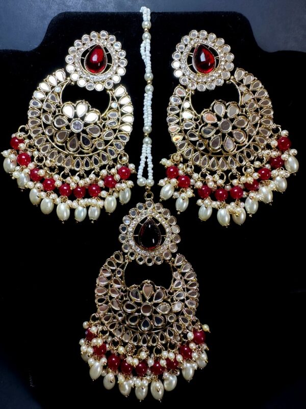 Polki Tikka & Earring Set - Timeless Indian Jewelry