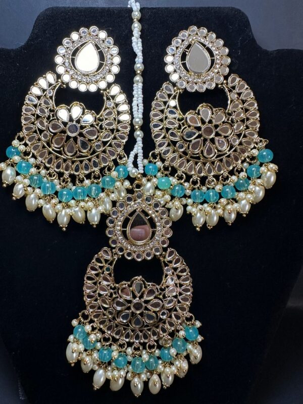 Polki Tikka & Earring Set - Timeless Indian Jewelry